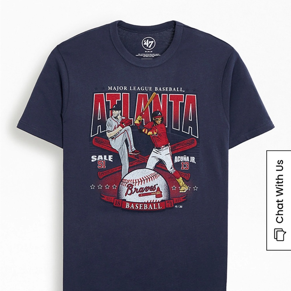 47 Navy Atlanta Braves Graphic T-Shirt